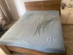 Tweepersoons Houten Bed, Huis en Inrichting, Ophalen, Gebruikt, Bruin, Tweepersoons