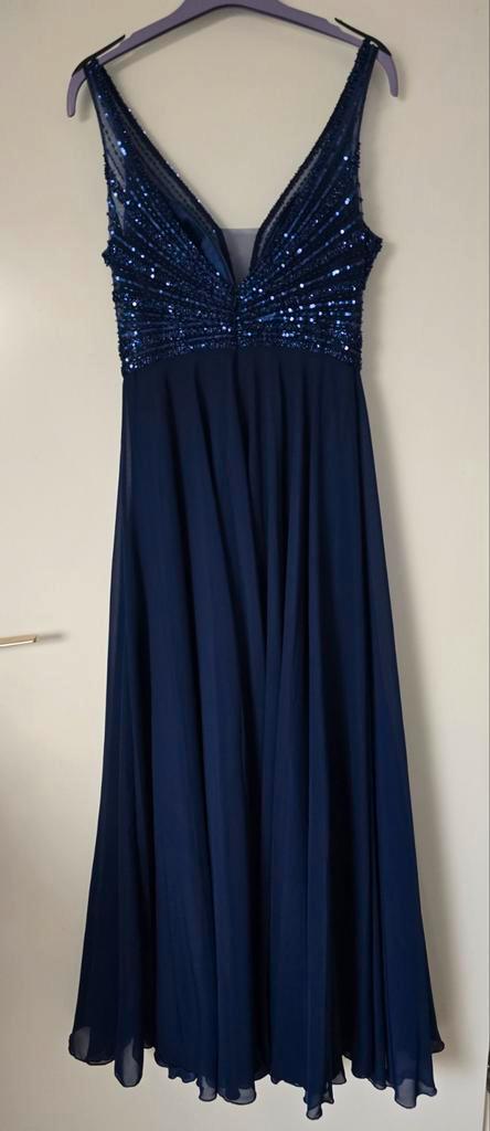 Heykeyla Gala Avondjurk - Maat S, Kleding | Dames, Gelegenheidskleding, Zo goed als nieuw, Galajurk, Maat 36 (S), Blauw, Ophalen of Verzenden