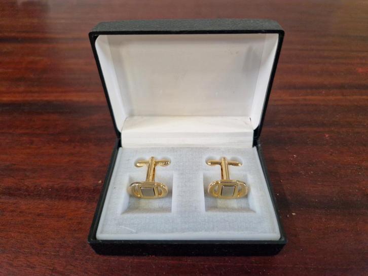 Stijlvolle manchetknopen met CD design, Sieraden, Tassen en Uiterlijk, Manchetknopen, Zo goed als nieuw, Overige materialen, Verguld