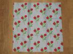 Nieuw lapje stof lichtblauw met rode rozen, Hobby en Vrije tijd, Stoffen en Lappen, Blauw, Nieuw, Ophalen of Verzenden, 30 tot 120 cm