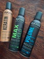 Syoss mousse/haarversteviger en Keratine. 3 flessen, Ophalen of Verzenden, Nieuw, Haarverzorger of -hersteller