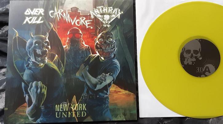 Carnivore+Overkill+Anthrax – N.Y. United 3 cult demo's on lp, Cd's en Dvd's, Vinyl | Hardrock en Metal, Zo goed als nieuw, Verzenden