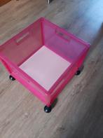 Kinder speelgoed / boeken kratje op wieltjes opberger, Ophalen, Zo goed als nieuw