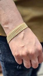 Prachtige Rolex schakel zilver armband verguld met 18k, Ophalen of Verzenden, Nieuw, Zilver, Zilver
