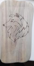 Sheltie hond in hout gebrand, Ophalen of Verzenden, Nieuw