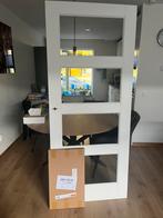 Te koop binnendeur opdek facet glas rechtsdraaiend 201,5 x83, Ophalen, Binnendeur, Nieuw, Glas