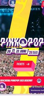 Te koop weekend kaart pinkpop., Eén persoon, Meerdaags
