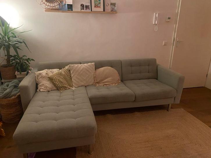 IKEA Landskrona 3-zitsbank met chaise longue, Huis en Inrichting, Banken | Sofa's en Chaises Longues, Zo goed als nieuw, Driepersoons