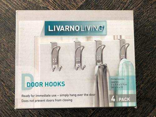 Livarno Living Lidl 4 door hooks deurhaken nieuw in doosje, Huis en Inrichting, Woonaccessoires | Kapstokken, Nieuw, Overige typen