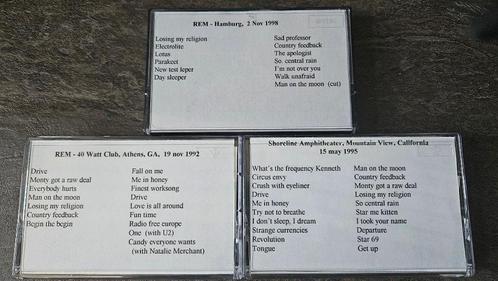 R.E.M. live concert opnames op cassette, Cd's en Dvd's, Cassettebandjes, Gebruikt, Voorbespeeld, Pop, 2 t/m 25 bandjes, Ophalen of Verzenden