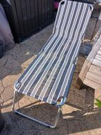 Inklapbaar ligbed, Tuin en Terras, Ligbedden, Ophalen, Gebruikt, Aluminium, Verstelbaar