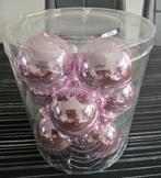 10 roze glazen kerstballen., Diversen, Kerst, Zo goed als nieuw, Ophalen