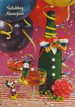 Gelukkig nieuwjaar - champagne met Mickey en Minnie, Verzenden, 1980 tot heden, Gelopen, Overige thema's