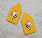 Set kraagpatten Militaire Administratie (geel), Verzenden, Landmacht, Nederland, Embleem of Badge