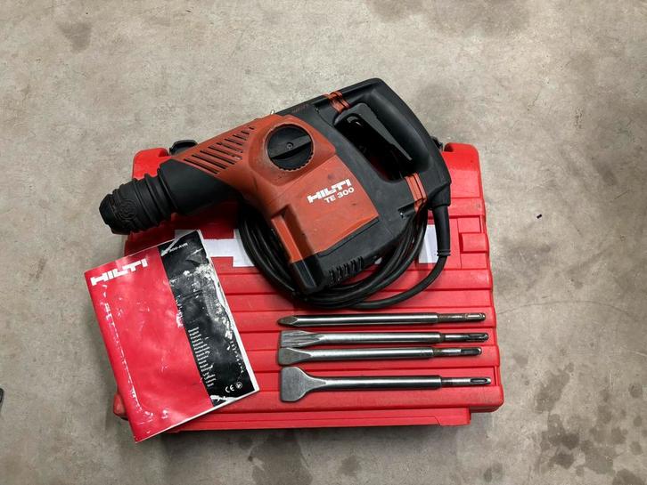 Hilti TE300 boor/hak hamer incl. koffer en beitels, Doe-het-zelf en Verbouw, Gereedschap | Handgereedschap, Gebruikt, Ophalen of Verzenden