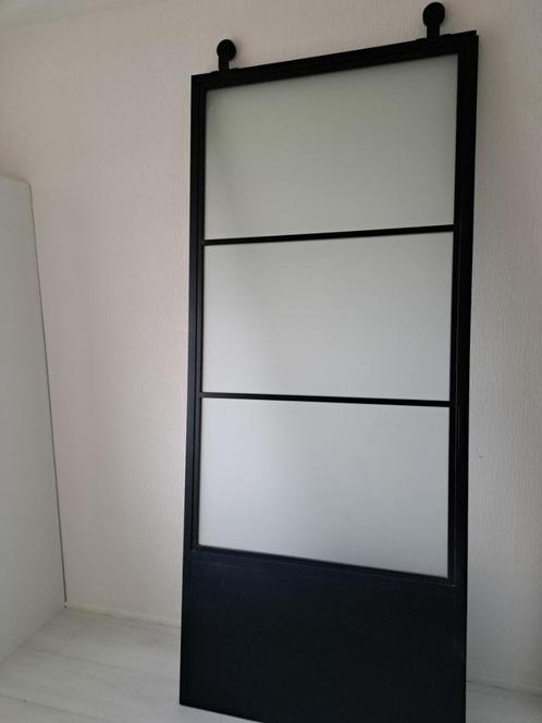 Grote industriële compleet schuifdeur 100x235cm, Doe-het-zelf en Verbouw, Deuren en Horren, Zo goed als nieuw, Binnendeur, 215 cm of meer
