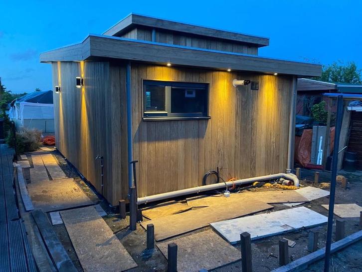 Container chalet frake ayous thermisch gemodificeerd, Tuin en Terras, Tuinwanddecoratie, Nieuw, Ophalen
