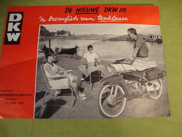 DKW 115 BROMFIETSFOLDER, Fietsen en Brommers, Handleidingen en Instructieboekjes, Gebruikt, Verzenden