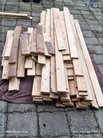 Gebruikte vurenhouten vloerdelen - 20 m2, Doe-het-zelf en Verbouw, Hout en Planken, Ophalen, Gebruikt, Minder dan 25 mm, Plank