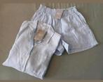 Nieuwe lichtblauwe short & blouse. H&M Natural linnen., Kleding | Dames, Ophalen of Verzenden, Zo goed als nieuw, Maat 34 (XS) of kleiner