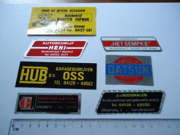 sticker oud AUTO divers garage autobedrijf retro dealer car beschikbaar voor biedingen