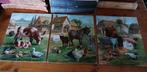 Antiek kartonnen puzzels Welkom op de boerderij Beemster 3x, Antiek en Kunst, Ophalen of Verzenden