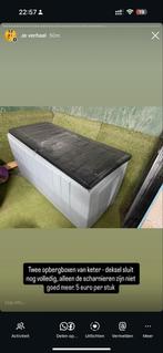 Keter opbergboxen - deksel goed, scharnieren stuk, Ophalen, Gebruikt, Kunststof, Overige typen