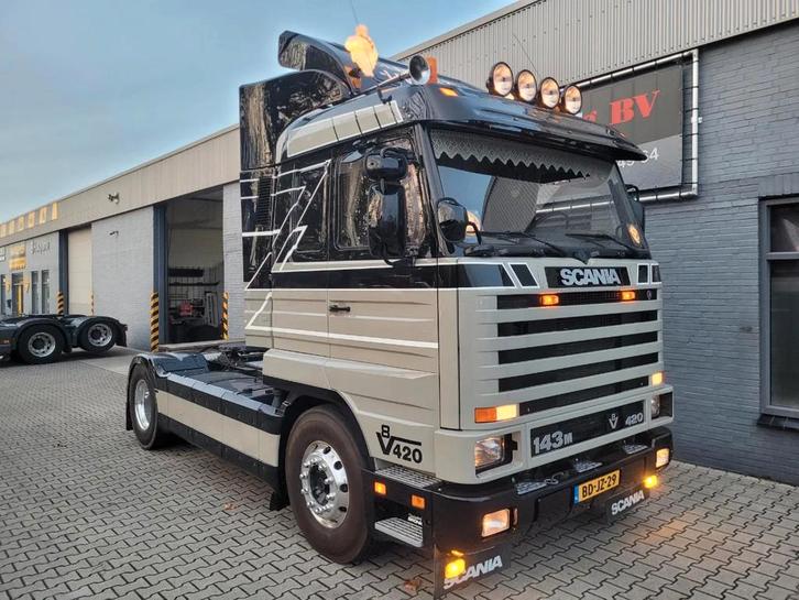Scania R143-420 V8 Streamline fullspoiler retarder 1996 orig, Auto's, Vrachtwagens, Particulier, Airconditioning, Elektrische ramen