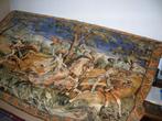 groot wandkleed jachttafereel paarden roofvogels 197x130 cm., Ophalen of Verzenden