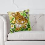 Smyrna, latch hook kussen, diy kit, Konijntje, zelf maken, D, Nieuw, Ophalen of Verzenden, D