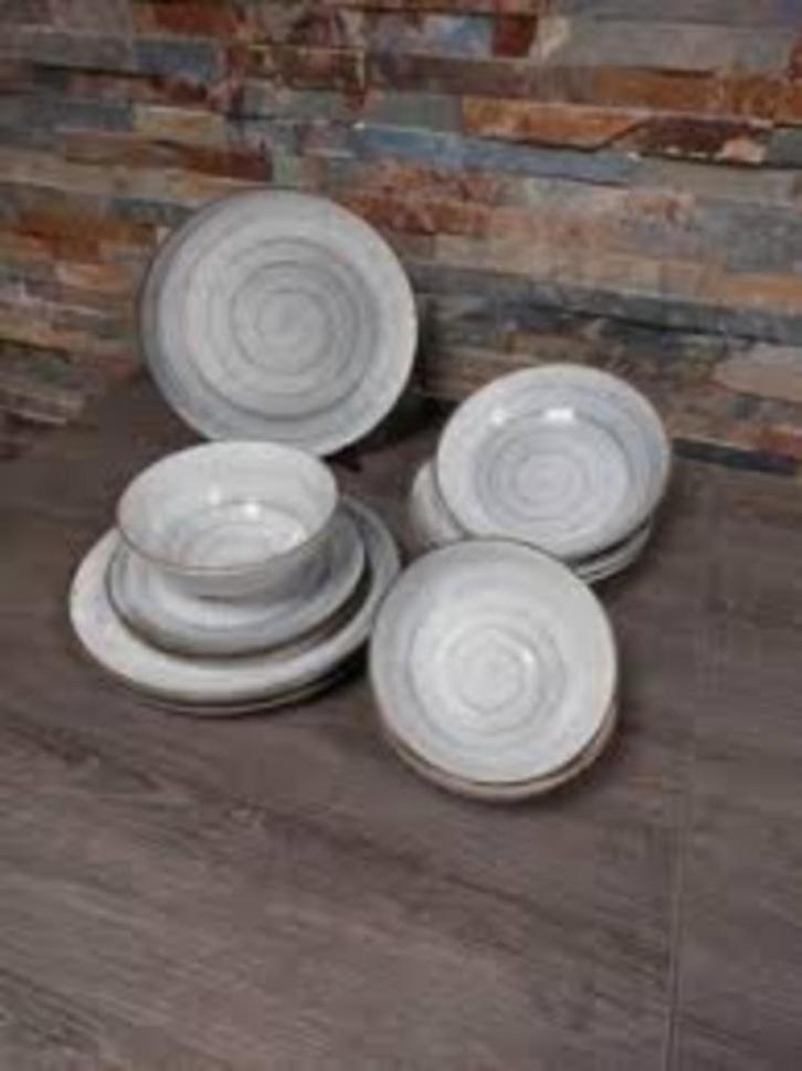 Serviesset 24-delig Sintra 2.0 Dusty Blue 6 personen, Huis en Inrichting, Keuken | Servies, Nieuw, Compleet servies, Overige stijlen