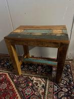 Hout bijzettafeltje/krukje, Huis en Inrichting, Tafels | Bijzettafels, Minder dan 55 cm, Nieuw, X, Rechthoekig