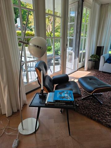 Vintage Hala Zeist staande lamp – metalen bol – wit  beschikbaar voor biedingen