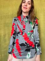 Vintage shirt / blouse jaren 70 - grijs - puntkraag - 38/M, Ophalen of Verzenden, HGV, Vintage, Hippiegalorevintage@gmail.com
