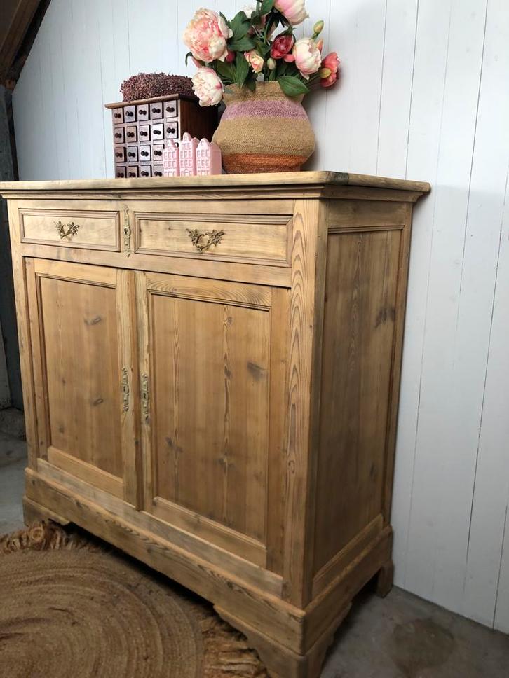 Grenen Dressoir/Commode - Landelijk & Stoer frans brocante, Huis en Inrichting, Kasten | Buffetkasten, Gebruikt, 100 tot 150 cm