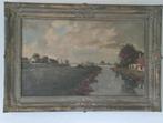 Schilderij omgeving Dordrecht, gesigneerd, Antiek en Kunst, Kunst | Schilderijen | Klassiek, Ophalen