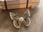 Broche vlinder., Ophalen of Verzenden, Zo goed als nieuw, Goud, Overige materialen
