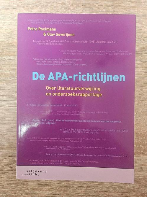 De APA-richtlijnen, Boeken, Studieboeken en Cursussen, Zo goed als nieuw, HBO, Beta, Ophalen of Verzenden