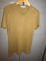 G607 Cast Iron mt M T-shirt lichtbruin donkerbeige linnen, Beige, Zo goed als nieuw, Cast Iron, Verzenden