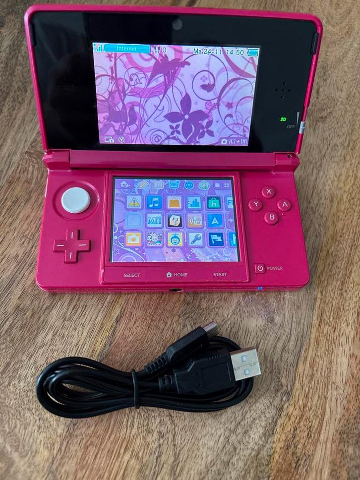 Roze 3DS met 128GB SD & Veel Games!, Spelcomputers en Games, Spelcomputers | Nintendo 2DS en 3DS, Gebruikt, Ophalen of Verzenden