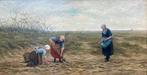 Vrouwen bij nalezing aardappelveld. Philip Sadee (1837-1904), Antiek en Kunst, Kunst | Schilderijen | Klassiek, Ophalen of Verzenden