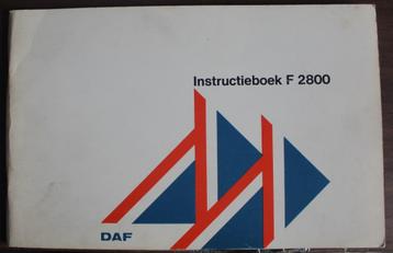 Daf truck  F 2800 instructieboekje beschikbaar voor biedingen