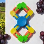 Flexibele Fidget Spinner blauw meerkleurig, Kinderen en Baby's, Verzenden, Nieuw, Ontdekken