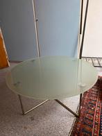 Ronde glazen salontafel, Ophalen, 50 tot 100 cm, Rond, 50 tot 100 cm