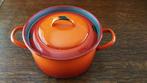 Pan email / emaille / geëmailleerd oranje rood vintage, Ophalen of Verzenden