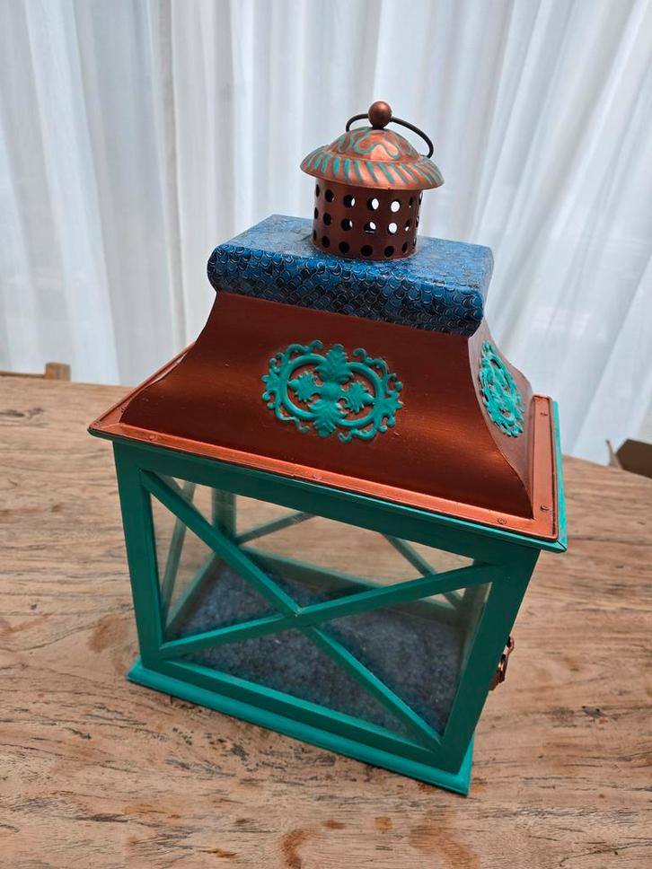 Handgeschilderde Lantaarn uit Boetiekwinkel, Antiek en Kunst, Antiek | Woonaccessoires, Ophalen