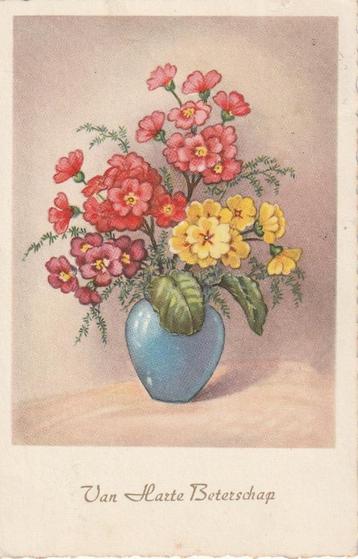 BLOEM BLOEMEN UIT 1960 ZEER MOOIE OUDE KAART KG944 beschikbaar voor biedingen