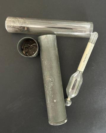 oud antieke densimeter dichtheidsmeter originele koker beschikbaar voor biedingen