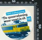 Sticker: NMS Spaarbank - NS - Nederlandse Spoorwegen, Ophalen of Verzenden, Zo goed als nieuw, Bedrijf of Vereniging
