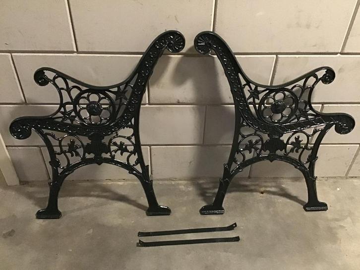 Gietijzeren Zijkanten Tuinbank., Tuin en Terras, Tuinmeubel-accessoires, Gebruikt, Ophalen